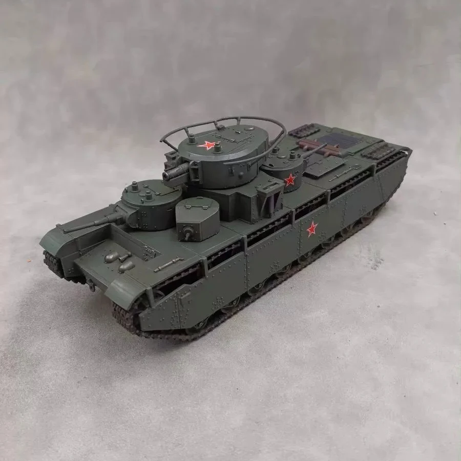 1/35 Soviet multi-turret tank, Soviet T35 tank, SLA Printing Hand-Colored Finished Model Decorative Ornament