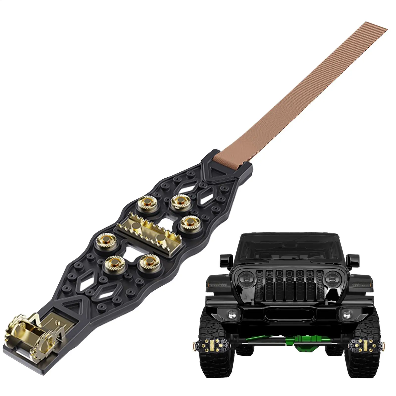 Snow Chains For Car Tires Anti-Slip Heavy-Duty Traction Devices Quiet Tire Chains For Pickup Trucks For Ice Winter Hiking
