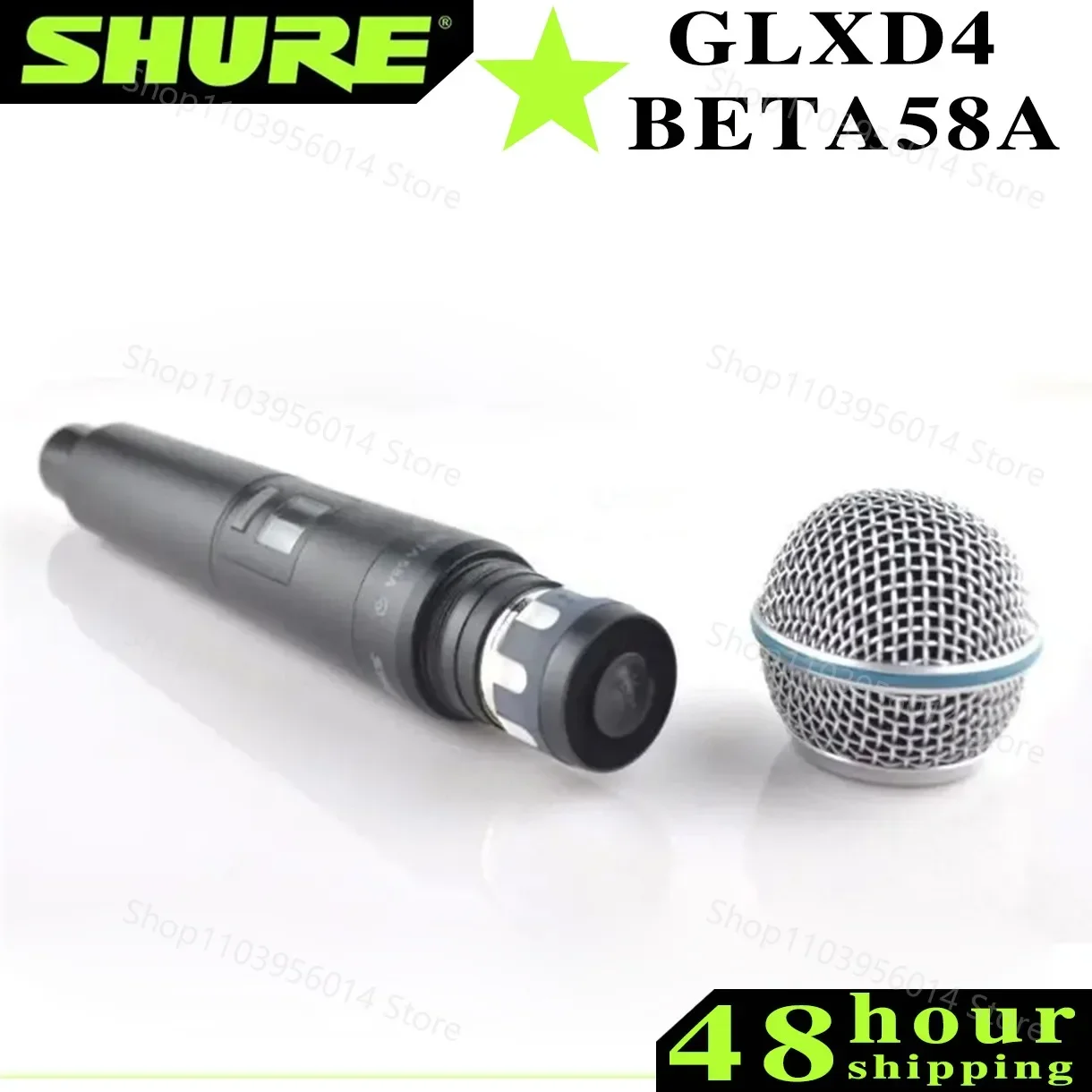 Shure GLXD 4 BETA 58A Wireless Microphone Set 2 Handheld Microphones Dynamic Professional Handheld Party Stage Karaoke640-690MHZ