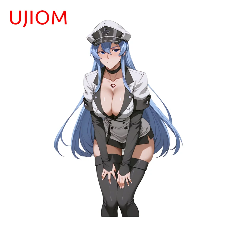 UJIOM Alluring BDSM Instructor Esdeath Big Boobs Wall Sticker Attractive Waifu Surfboard Decal Suitable for Kitchen Home Decor