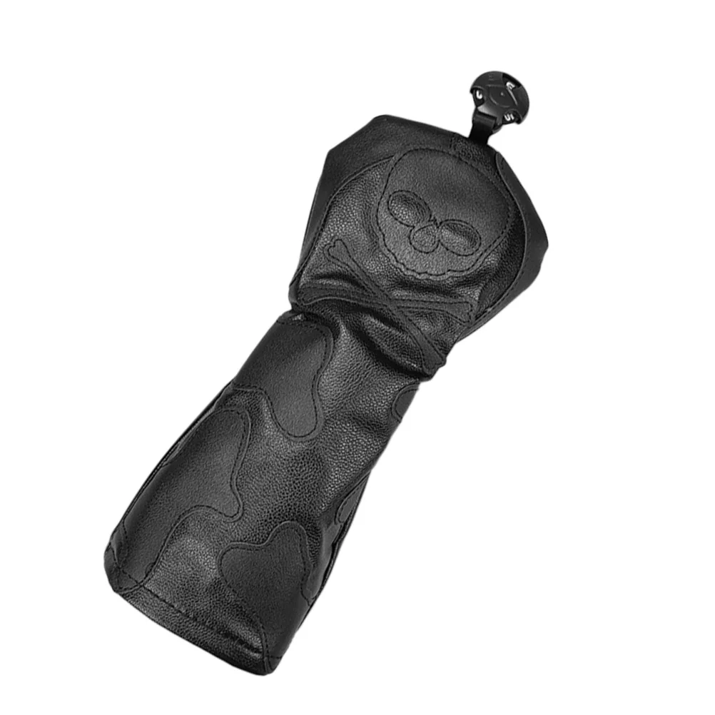 

1Pcs Golfs Club Head Cover Skull Pattern Durable Handmade PU Protective Cover Head Protector Golf Equipment