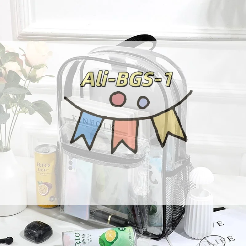 

PVC Transparent Backpack Outdoor Gym Fitness Travel Bag Large Capacity Sports Knapsack Waterproof For Men Women Students