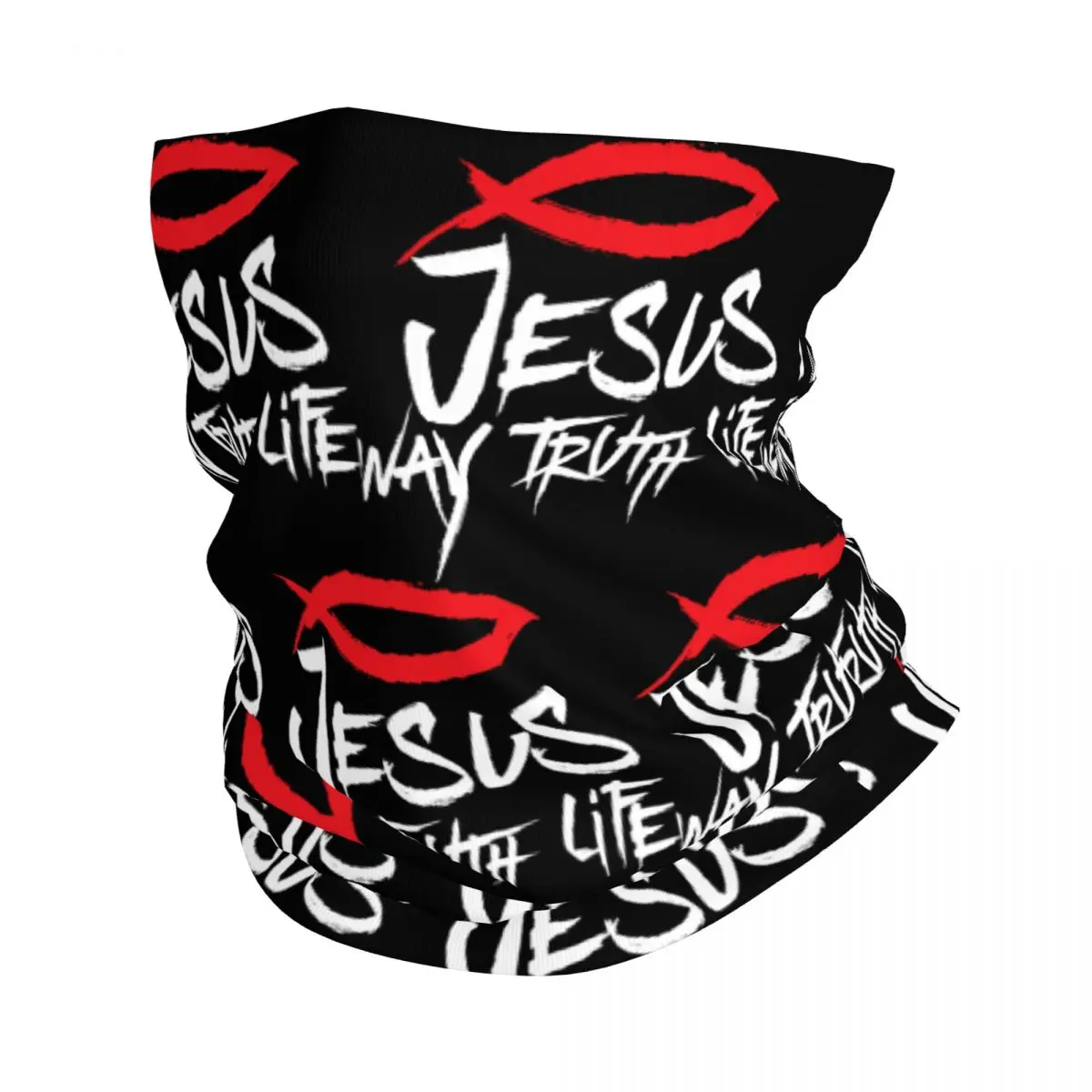 JESUS Is The WAY TRUTH LIFE Thin Bandana Neck Gaiter Wrap Scarf Headband Neck Cover