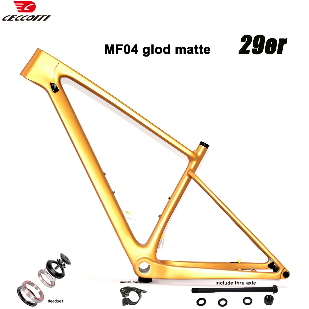 

CECCOTTI Factory MF04 Модель 29er MTB T1000 Полностью карбоновая рама велосипеда BSA/PF30 142 или 148 мм Рама Boost MTB