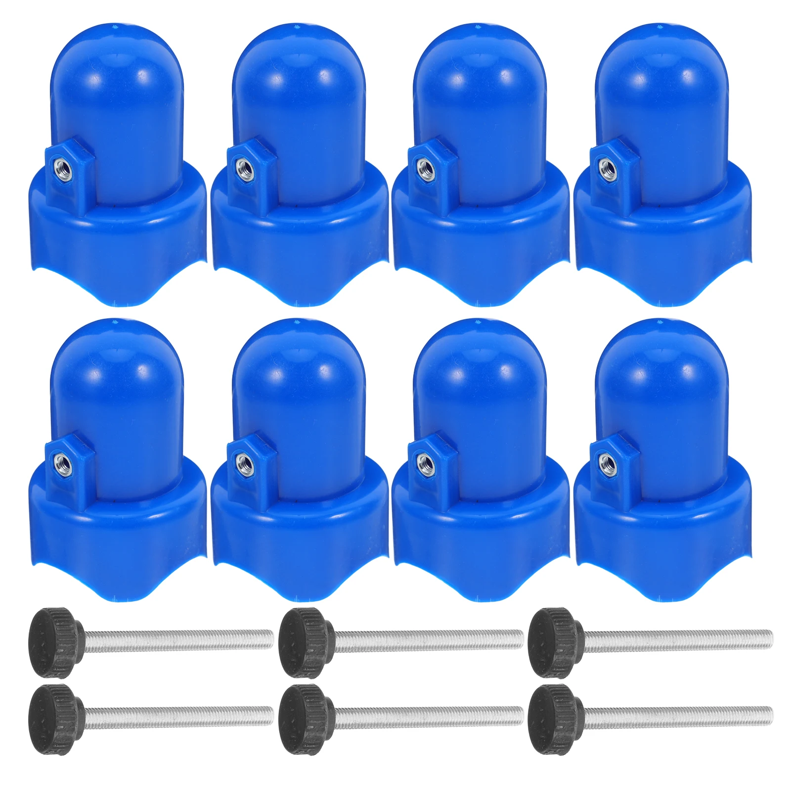 

8Pcs Trampoline Pole Caps Plastic Pipe Covers Weatherproof Safety Covers Outdoor Trampoline Enclosure Parts Repair Accessories