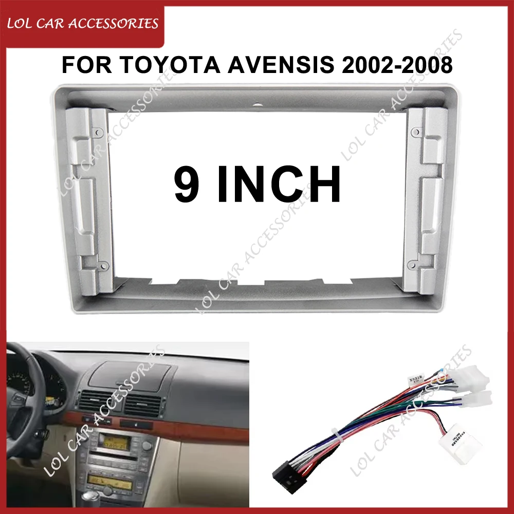 

9 Inch For TOYOTA Avensis 2002-2008 Car Radio Stereo GPS MP5 Android Player 2 Din Head Unit Dashboard Fascia Panel Frame Install