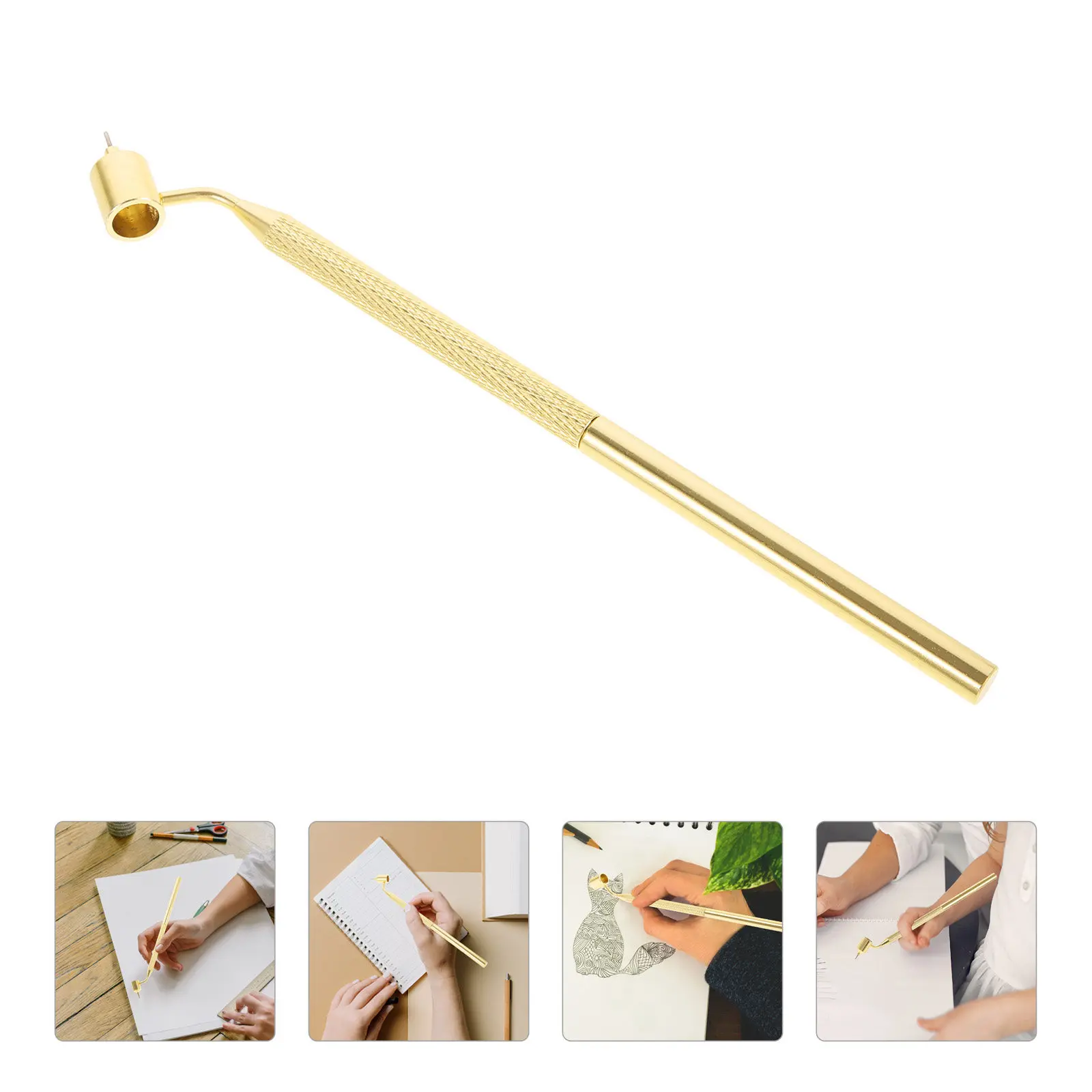 

Металлическая ручка-аппликатор для рисования тонкими линиями: плавное нанесение, удобный захват, равномерный поток чернил для линейного рисунка, французского матирования и скрайбинга