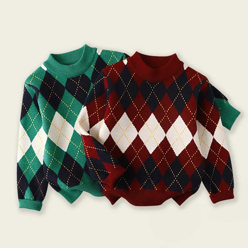 Girls Sweaters Autumn Winter Knitted Pullover for Kids Children College Style Pullovers Boys Sweatshirts Toddler Outfits Clothes