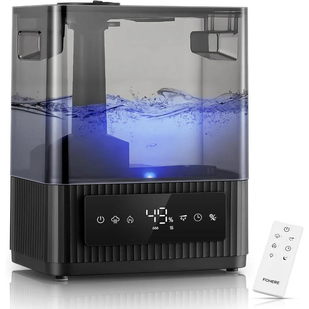 

New Upgraded 6L Warm and Cool Mist Humidifiers for Bedroom, 60H Quiet Runtime, Smart Humidity Control, Oil Diffuser