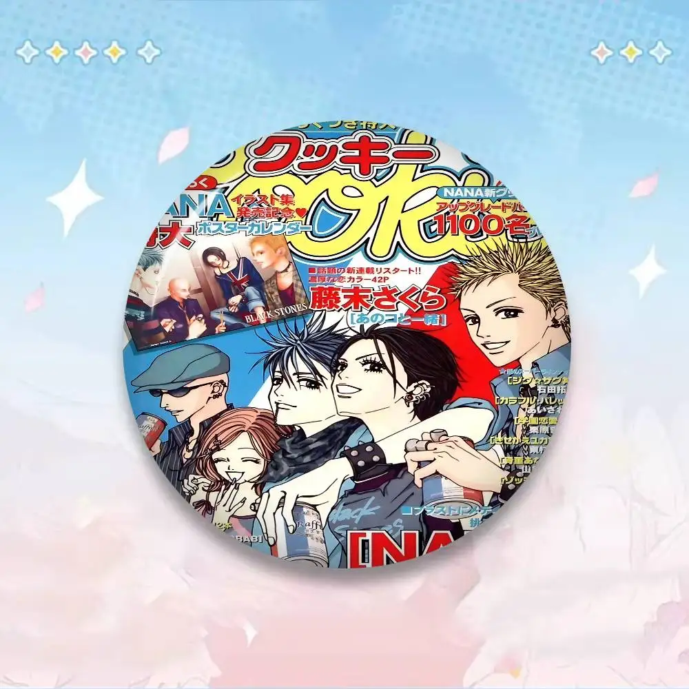NAna Anime Black S-Stone 58mm Cute Series Pins Funny Badge Interesting Cartoon Animals Brooches Backpack Clothes Gift Accessory view 4