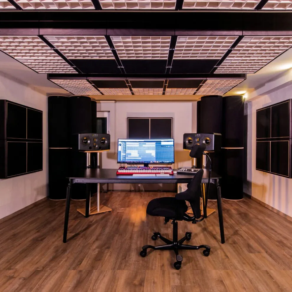 German HOFA Acoustics ABSORBER Premium Birch Wood Frame Soundproofing Panel for Home Theater