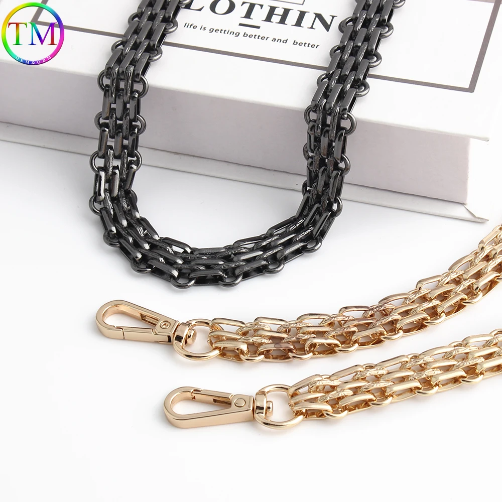 1-5-10PCS 17mm Wide 30-60-120CM Iron Bag Chains Strap For Women Bags Crossbody Shoulder Belt Handle Wrap Chain Accessories