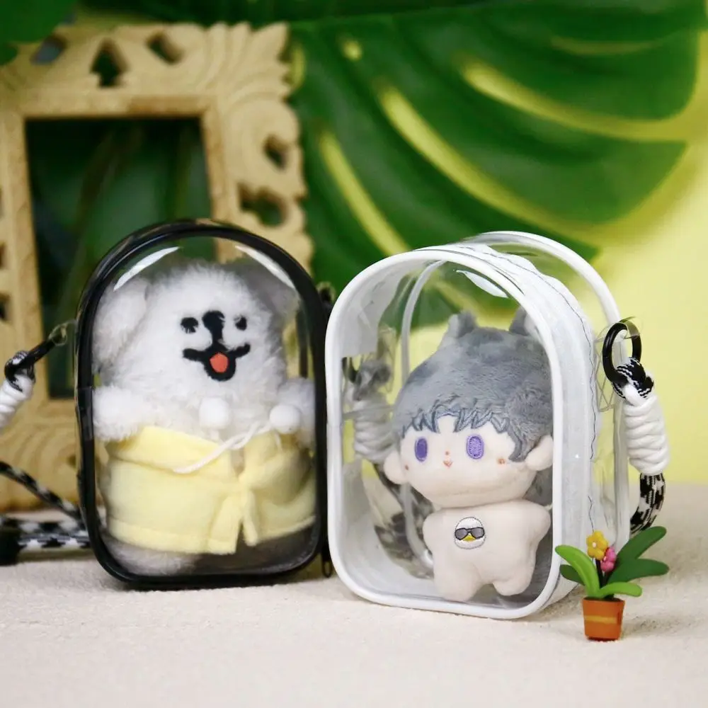 

Multicolor Clear Outdoor Doll Bag Backpack Lanyard Clear Bags Doll Thicken Storage Pouch PVC Transparent