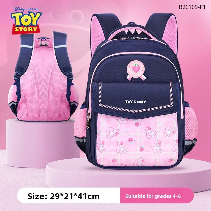 Disney Kids School Backpack with Spine Protection Lightweight Large Capacity Bookbag for Boys Girls Grades 1-6