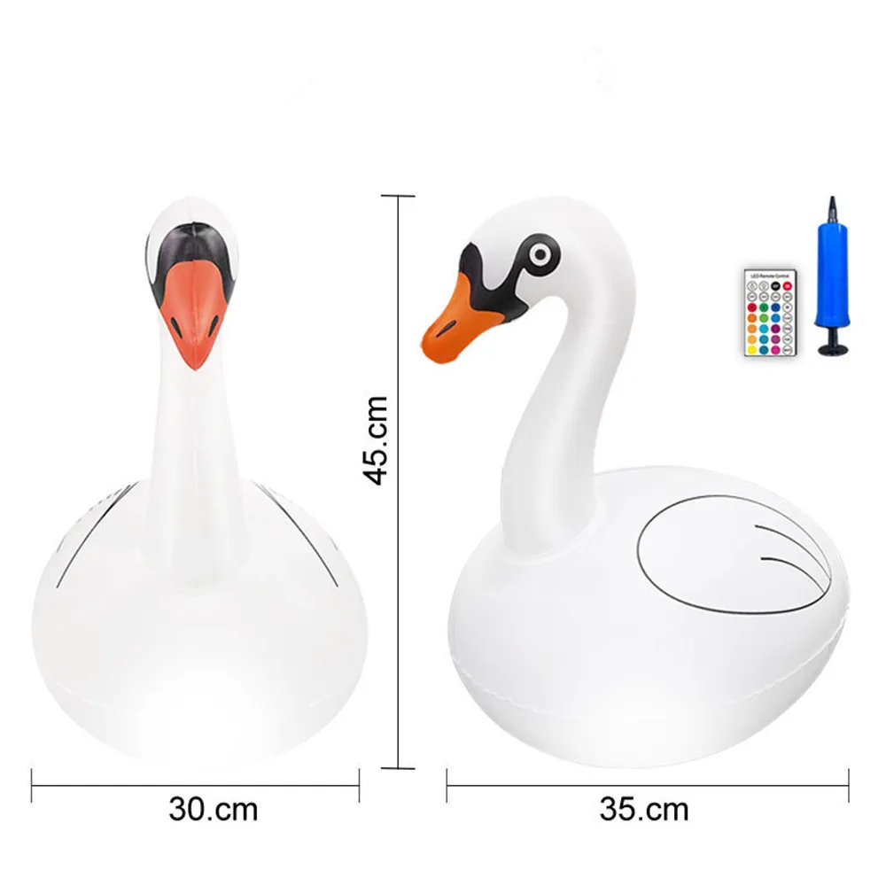 Solar Floating Swan Ballon Light Swimming Pool Light Waterproof for Home Party Garden Holiday Decor