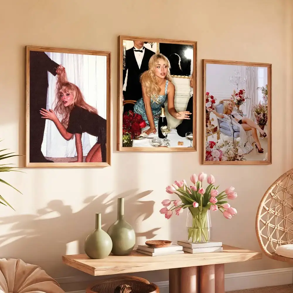 Singer S-Sabrina C-CarpenterS Man's Best Friend Poster Prints Self Adhesive Home Suitable for Living Room Decor Decoration Wall