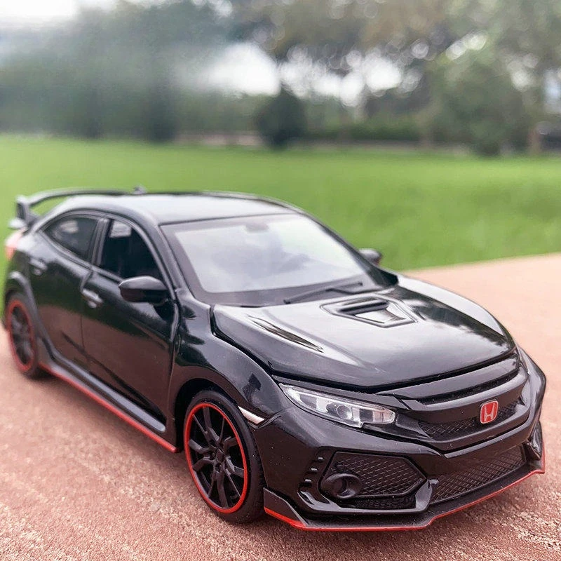 

1:32 Civic Type-R Sports Car High Simulation Diecast Metal Alloy Model car Sound Light Pull Back Collection Kids Toy Gifts