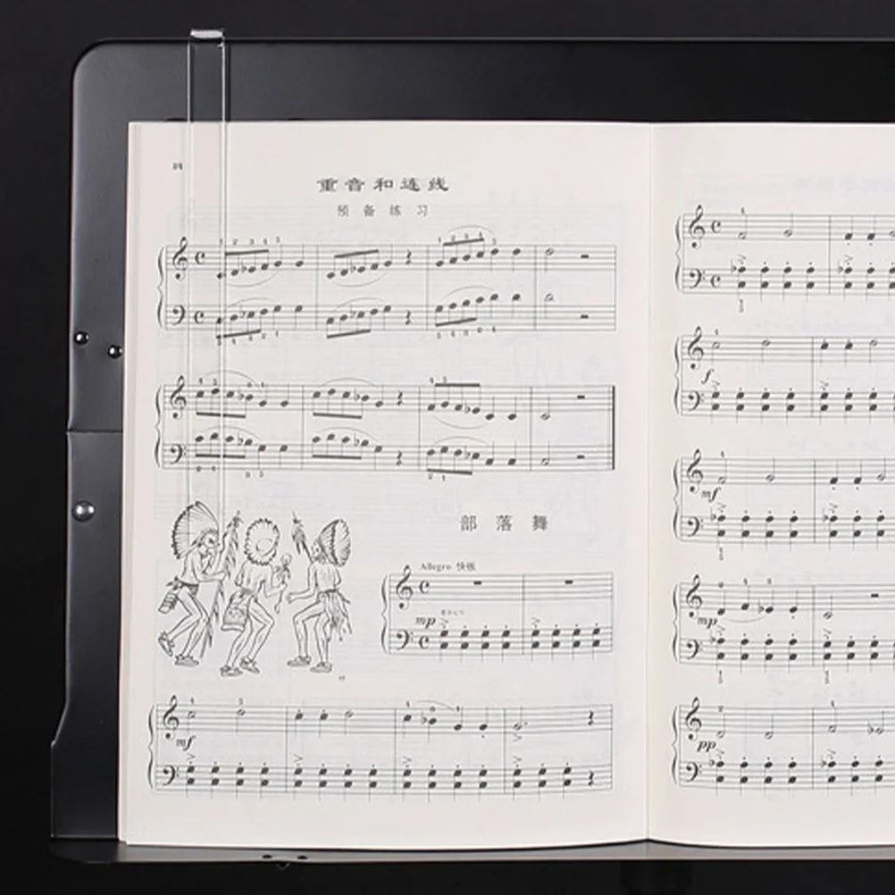 

2pcs Acrylic Sheet Music Clip Transparent Book Holder for Guitar Score Memo Stable Durable Not Block Notes Music Accessories