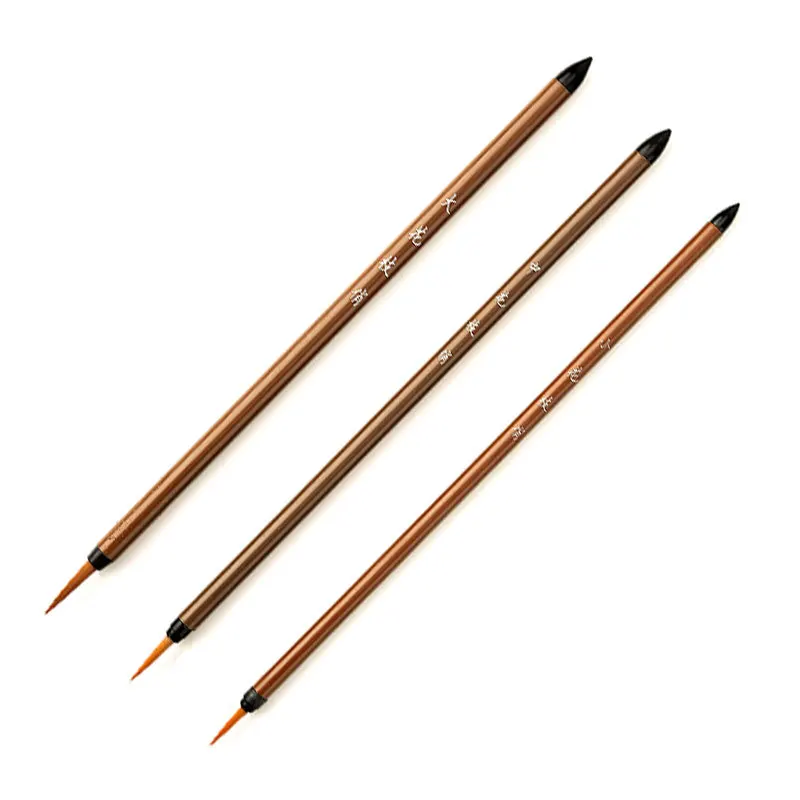 3pcs/set Chinese Painting Line Fine Paint Brush Chinese Calligraphy Brush Pen Paint Brush Art Stationary Oil Painting Brush