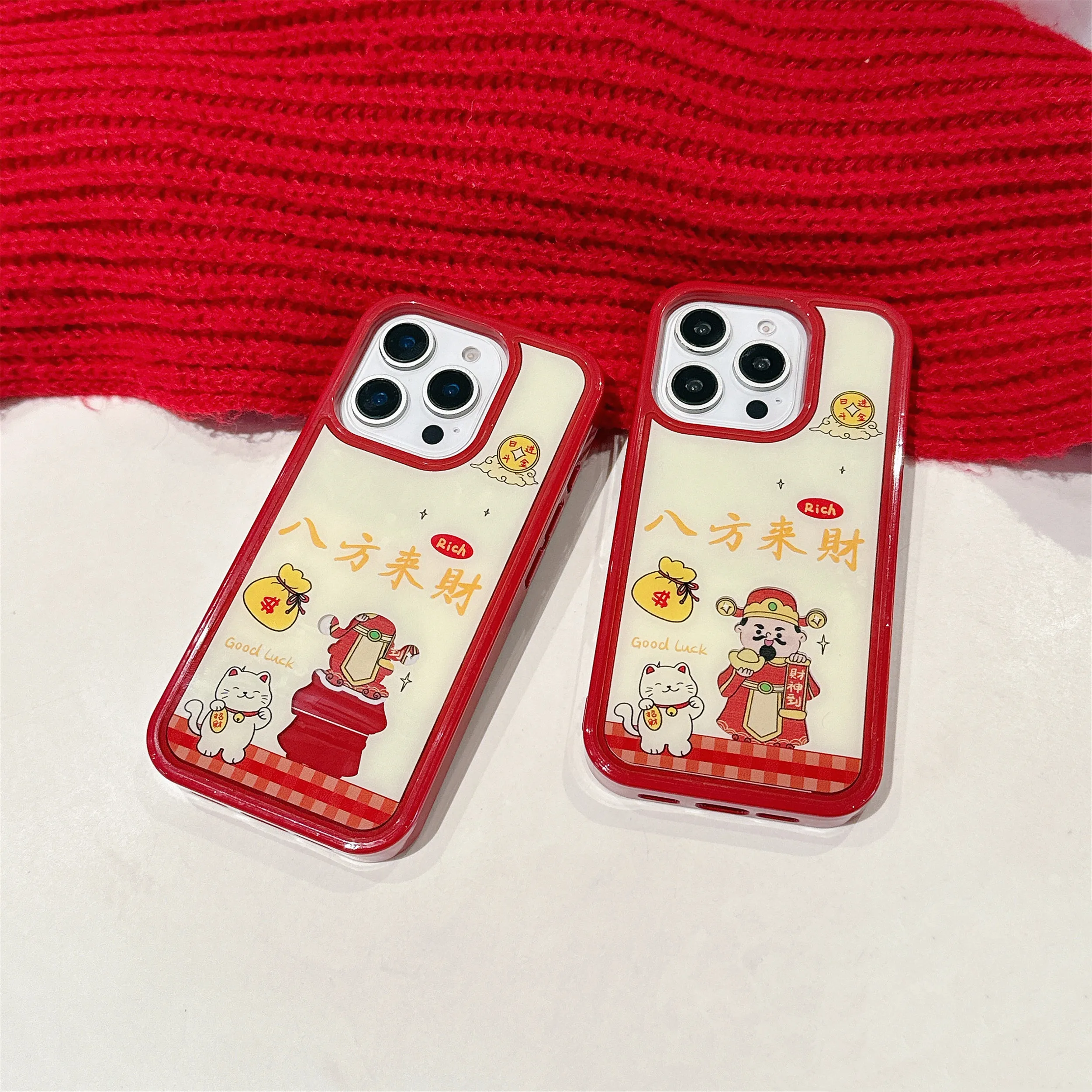 3D quicksand Chinese God of Wealth pattern for IPhone 15 15Pro 15Promax 14 14Pro 14Promax 13 13Promax 12 16Promax 16 hard shell