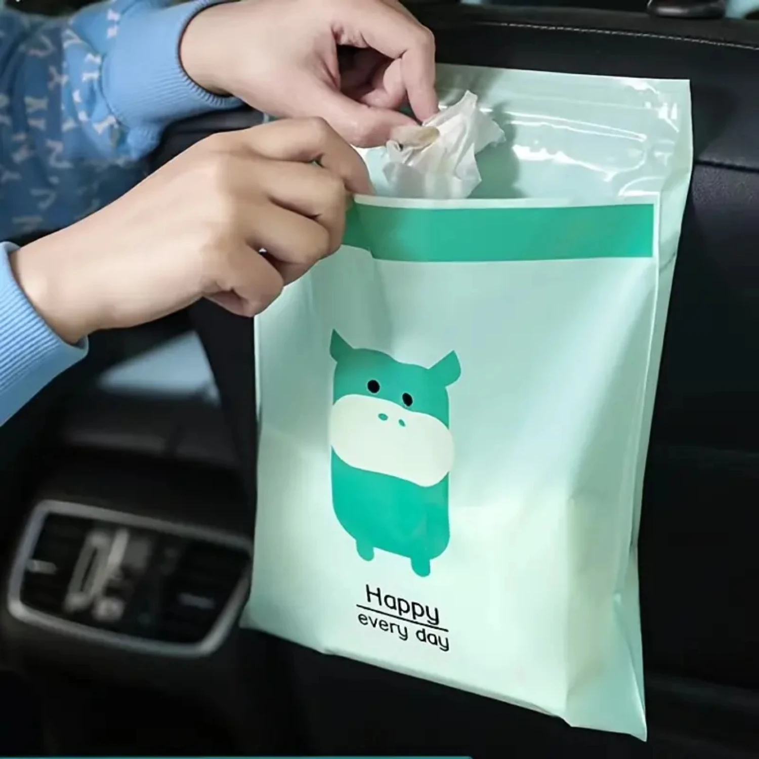 

Disposable Car Trash Bags, Portable Self-adhesive Garbage Bag for Car and Office Storage