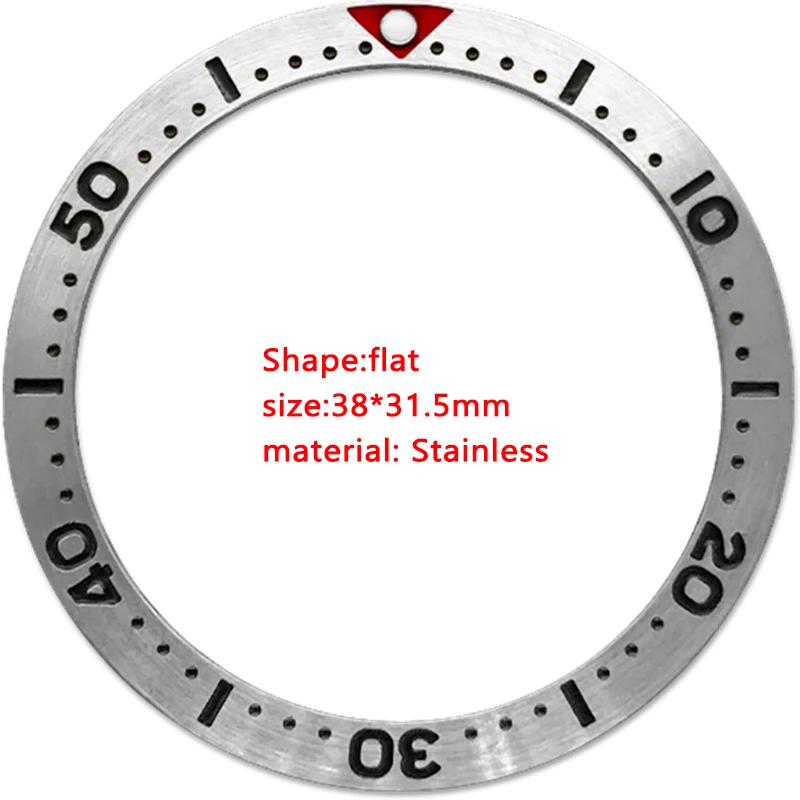 38mm moldura de aço inoxidável skx007 skx009 srpd caixa de relógio nh35 nh36 movimento moldura inserção anel masculino relógio peças reparo