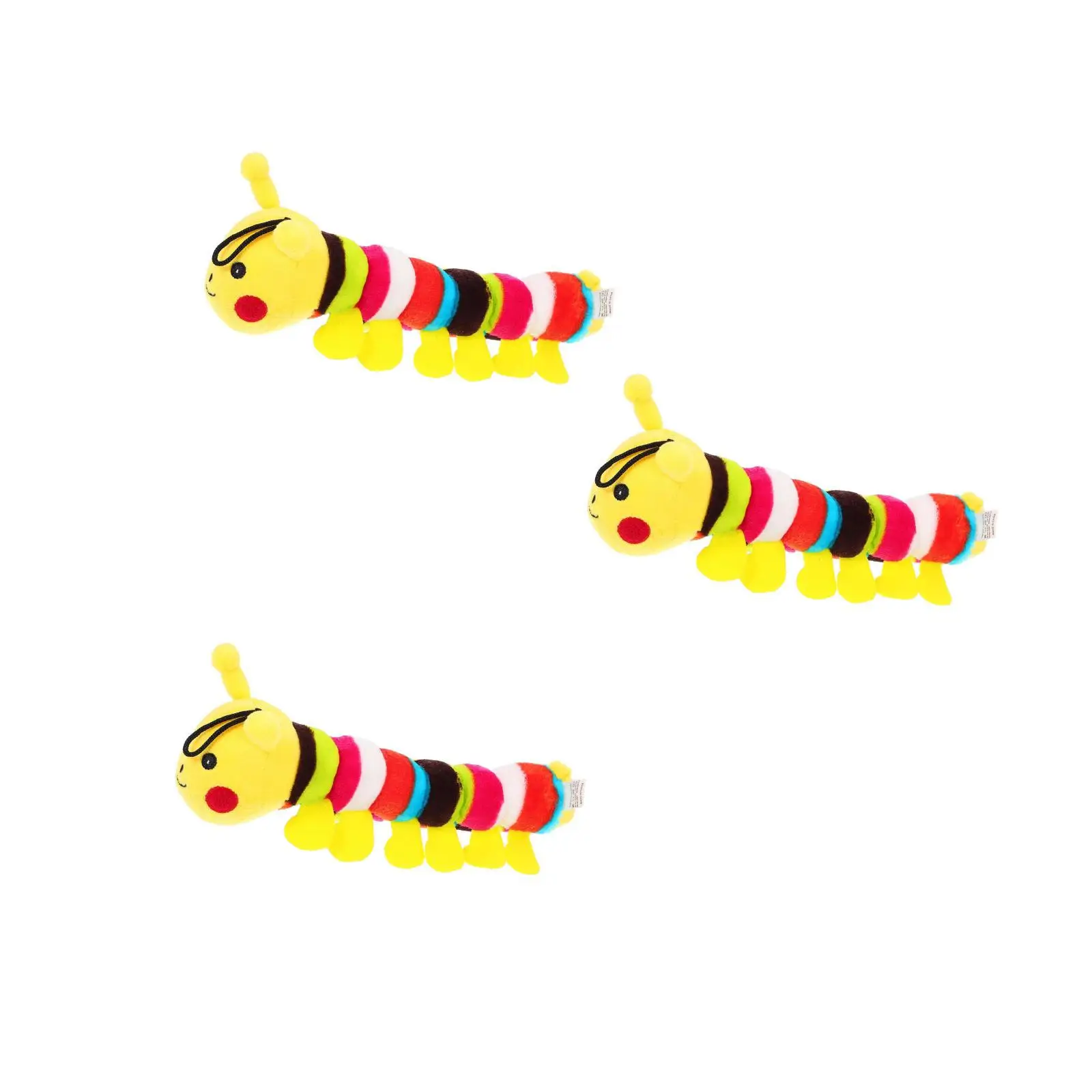

3pcs Chew Resistant Dog Aggressive Chewer Biting Caterpillar Pupoy for Chewers Pet