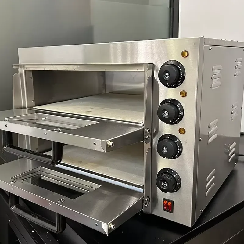 Best Selling Commercial Stainless Steel Electric Double Countertop Oven Restaurant Kitchen Pizza Bread Cake Baking