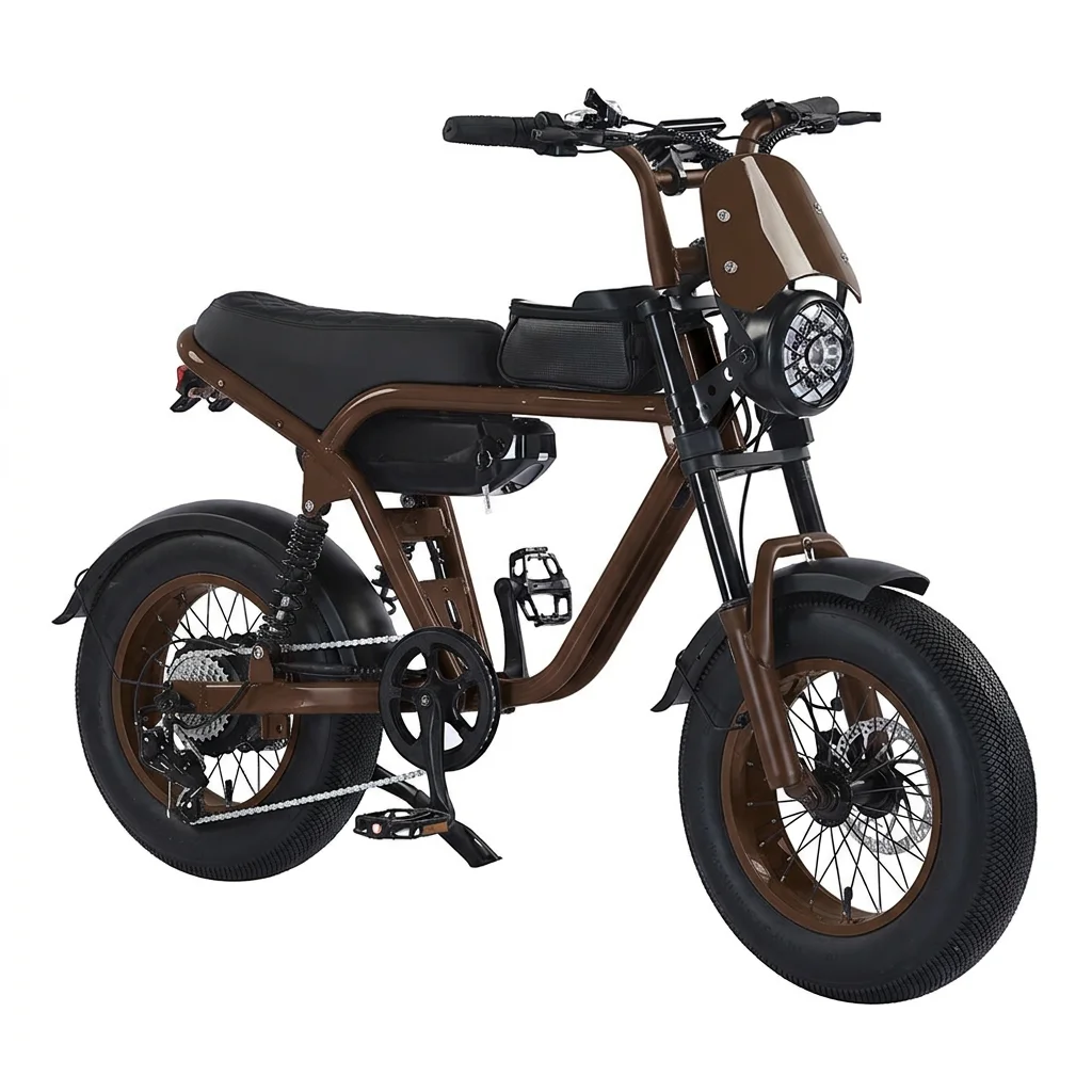 BR Cheap Fat Electric Bike Mountain Ebike Eletric Dirt Bike Full Suspension Retro Super73 Style 4.0 Tire Electric Bicycle For Ad image 8