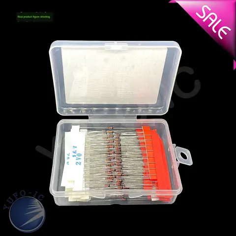 30 valeurs * 10 pièces = 300 pièces Kit de diodes Zener 2V-39V 0.5W régulateur de tension Assortiment 2.2V 2.4V 2.7V 3V 3.3V 3.6V 3.9V 4.3V 4.7V 5.1V......