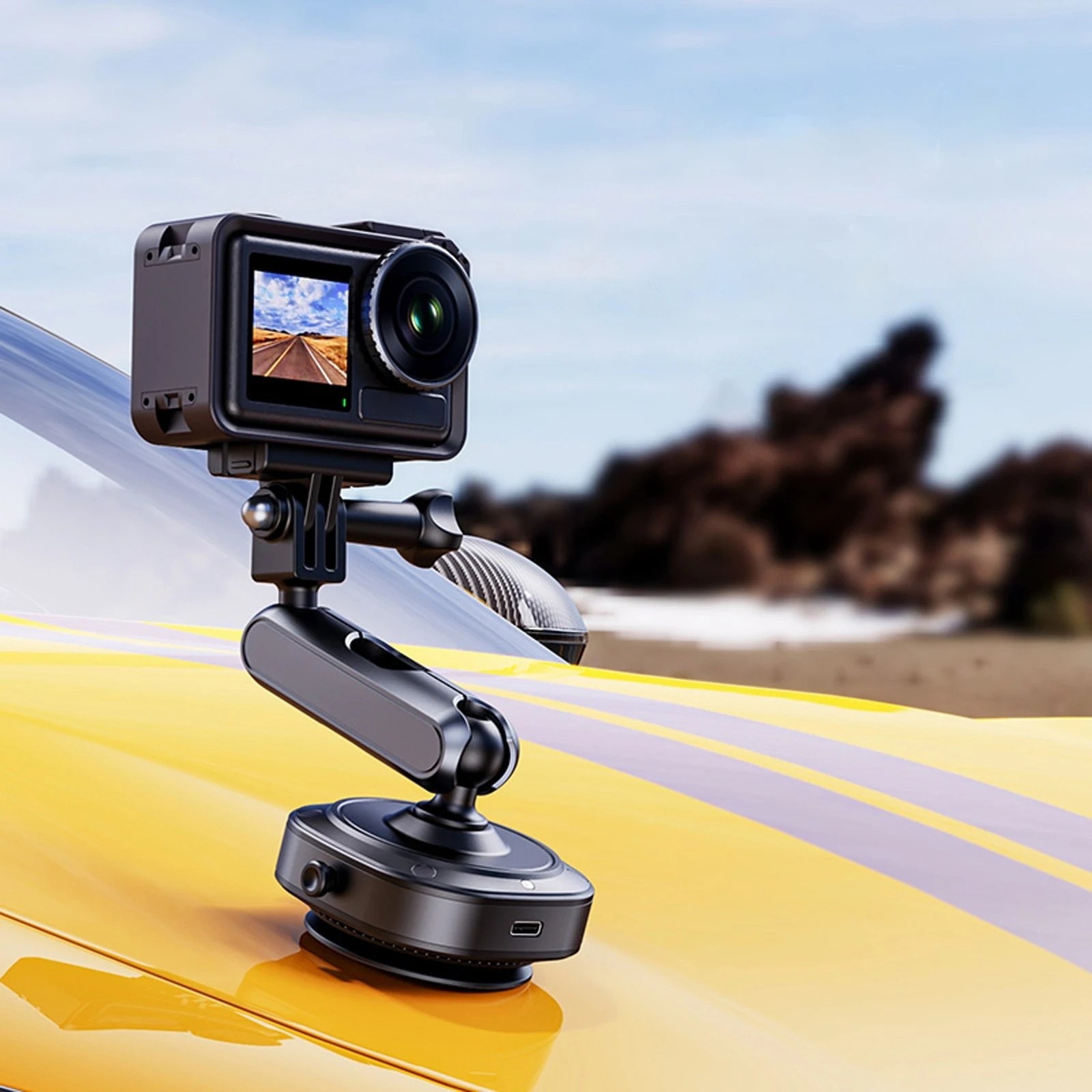 Supporto per telecamera a ventosa Supporto per finestra per parabrezza per action camera per supporto per action camera DJI/Insta360/GoPro