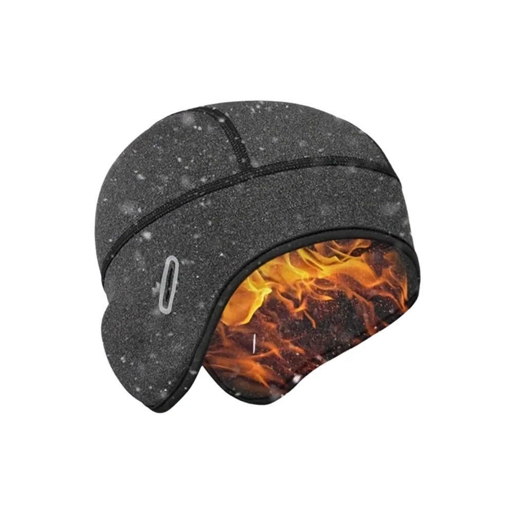 AliExpress Winter Cycling Warm Cap MTB Helmet Liner Fleece Skull Hat Thermal Men Women Running Skiing Eyeglass Hole Windproof Headwear