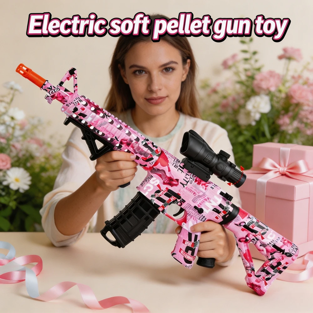 M416 Electric Soft Bullet Toy Blaster Multiple Pattern Styles Outdoor Shooting Game Toy Birthday Holiday Gift