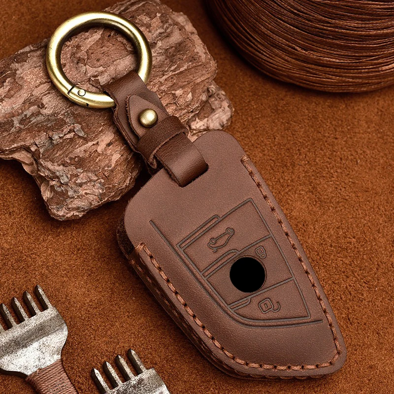 Leather Car Key Case shell Bag  For Bmw F20 G20 G30 X1 X3 X4 X5 G05 X6 X7 G11 F15 F16 G01 G02 F48 Accessories car key case