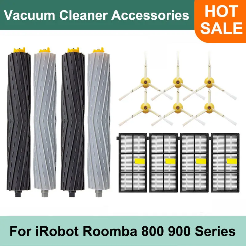 For iRobot Roomba 800 900 Series 860 870 880 890 960 980 990 Robot Vacuum Cleaner Parts Accessories Main Brushes HEPA Filters