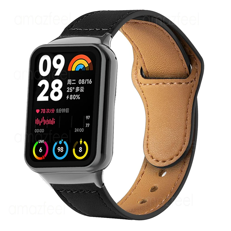 For Mi Band 8 Pro Leather Strap belt for Xiaomi mi band 8 pro Wristband for mi band 8 pro Watchband Replacement Bracelet Correa