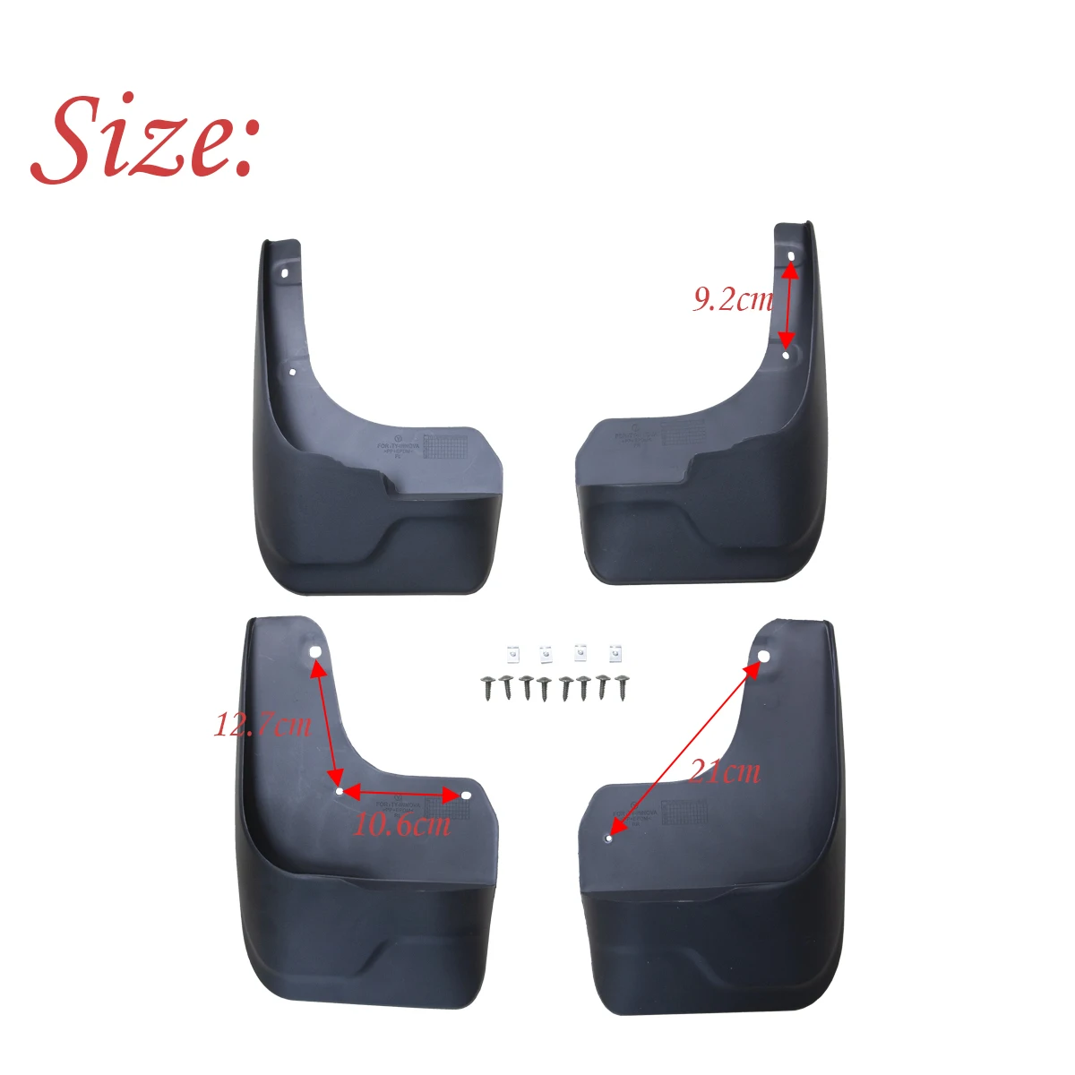 Mudguard For Toyota Innova AN140 2016~2023 Mudflaps Fenders Splash Guards Front Rear Wheels Car Accessories 4Pcs