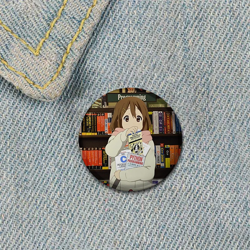 Anime K-ON Brooches Hirasawa Yui Akiyama Mio Cosplay Cartoon Badge Bags Breastpin for Backpacks Clothing Jewelry Handmade Pins