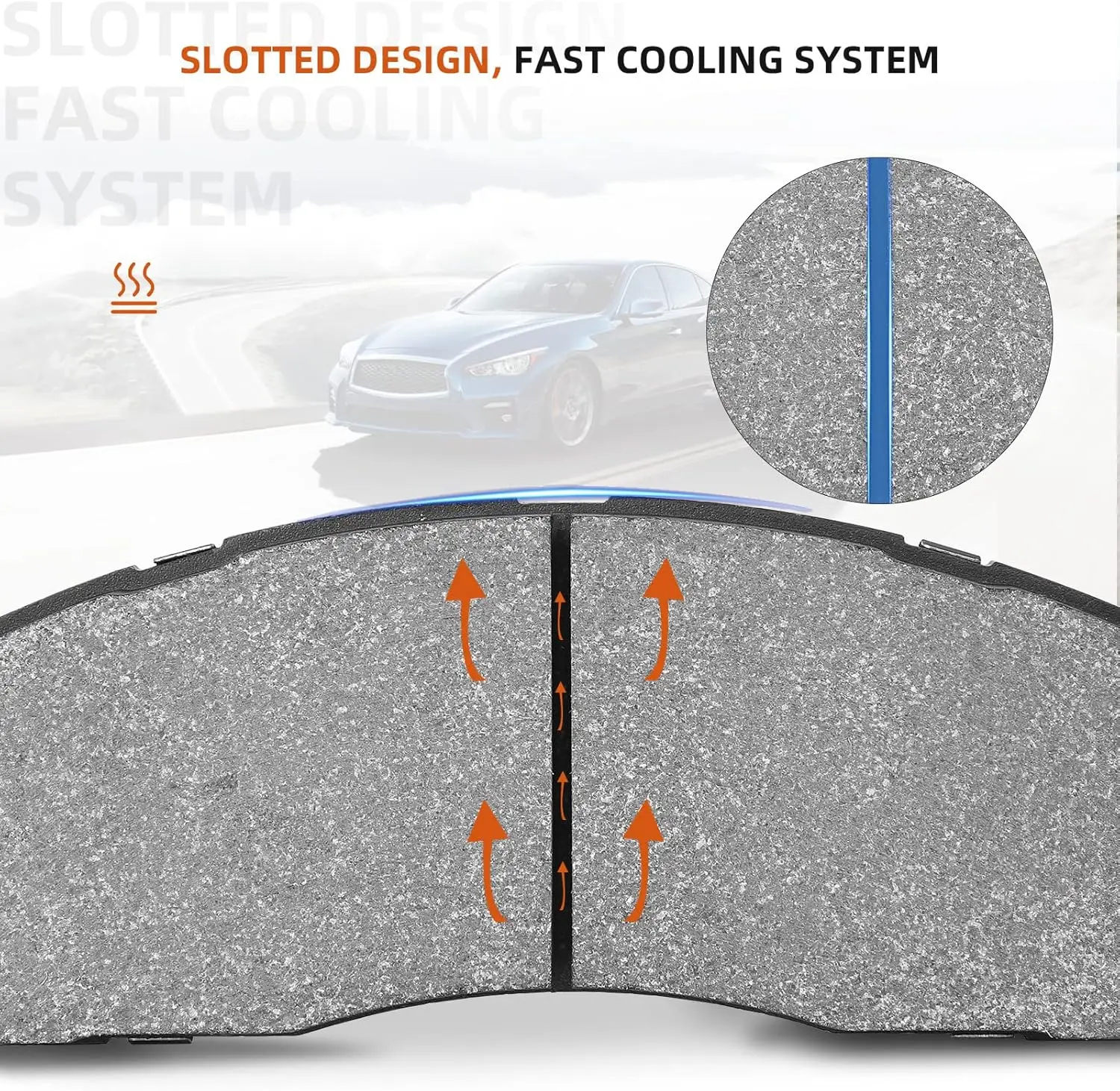 مكابح أمامية قرصية سيراميك ممتازة لسيارة 2007-2018 أفالون، 2007-2018 ES350، 2007-2017 كامري، 2013-2018 ES300h، مجموعة وسادات الفرامل