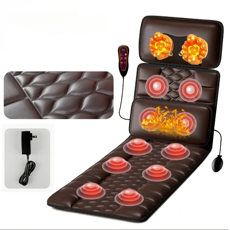 Luxury Full Body Massage Mat with Heat Soothing Neck and Lumbar Support，Removable Design，Perfect Gift for Parents