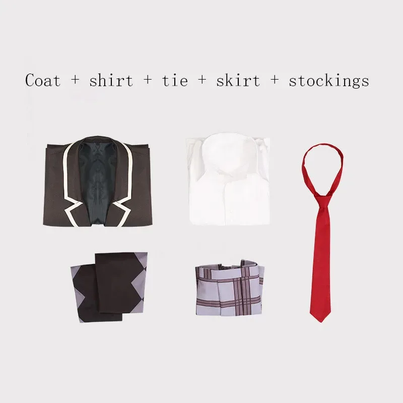 l2025l New Mayuko Nise Cosplay High Rise Invasion Cosplay Costume Wig Anime Tenkuu Shinpan Suit Uniform Women Party Role Playing