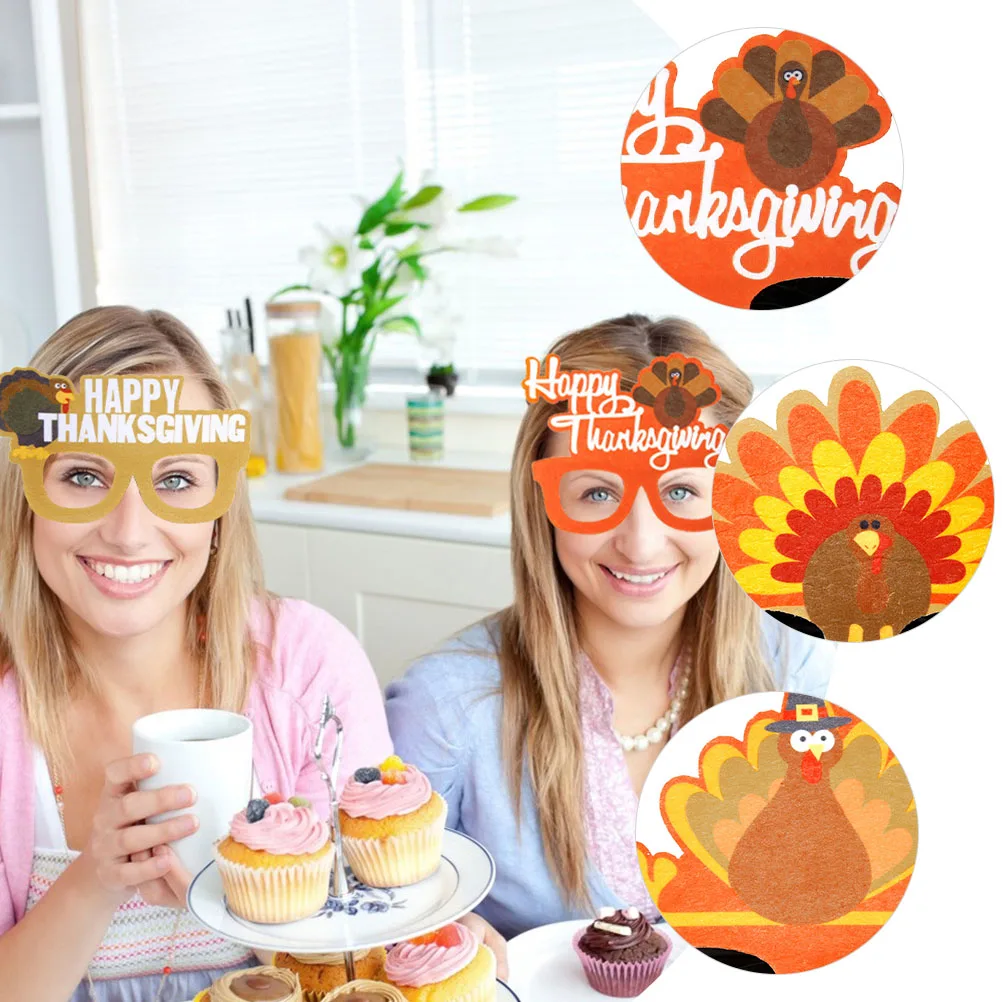 

9pcs Party Favors Frames Holiday Party Supplies Funny Decorative Eyewear Thanksgiving Thanksgiving Glasses Accessories