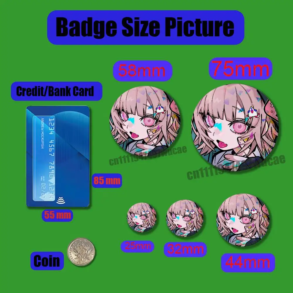 For D-Danganronpa Nagito Komaeda Kokichi Oma Badge Case Custom Pin Insignia Emblem Round 25mm Brooch Button Laser Cover