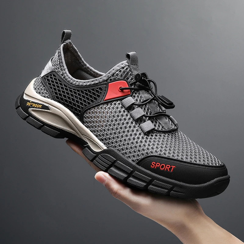 Xiaomi Men Shoes Breathable Mesh Outdoor Casual Sneakers Men New Black Rubber Flat Outdoor Footwear Sneakers Size 38-46