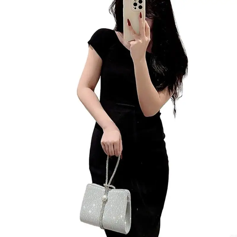 

Ladies Sparkling Party Handbag with Chain Mini Crossbody Bag Wedding Bag 20CA