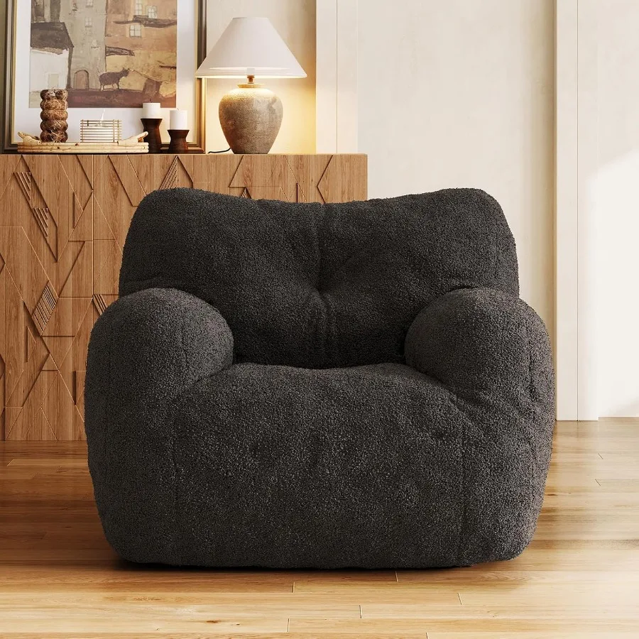 كرسي بين باج للكبار كرسي بين باج لغرفة المعيشة كرسي كيس القماش الكبير مريح كرسي كيس القماش المحشو للبالغين مع ملء تيدي #2