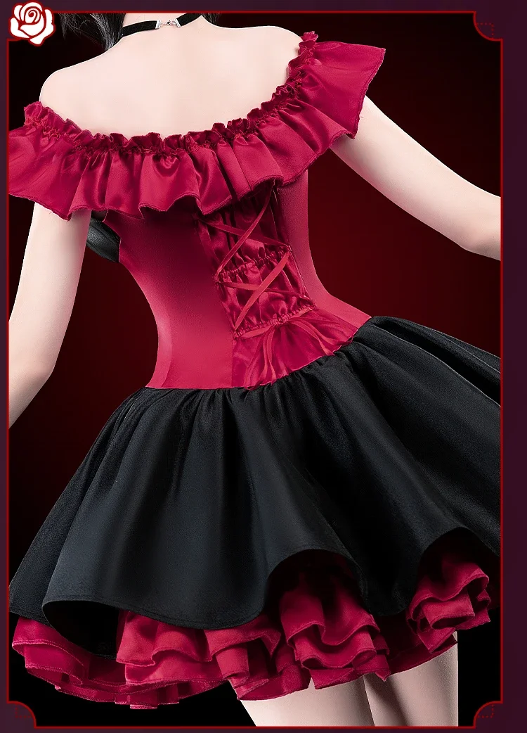 

Cos-Mart Anime Date A Live Tokisaki Kurumi Cosplay Costume Dress Date Clothes Gorgeous Sweet Uniform Role Play Clothing New