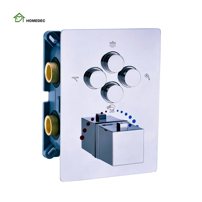 

Hot Selling 4 Way Diverter Bathroom Thermostatic Shower Mixer Water Control Valve