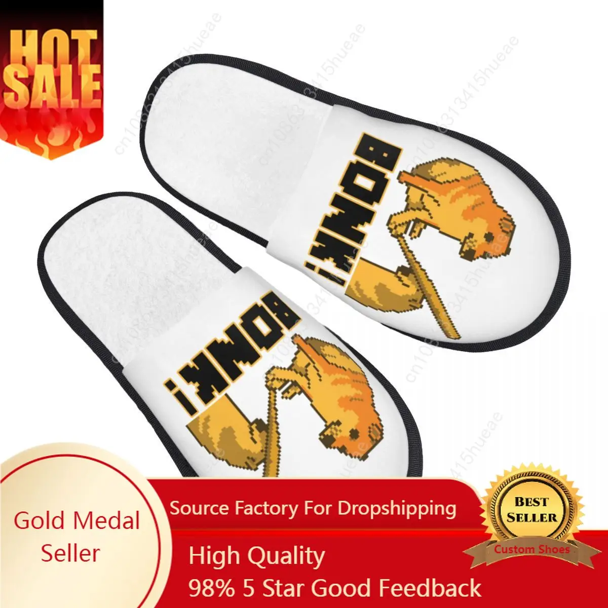 

Custom Cheems Bonk Meme Pixel Art House Slippers Women Soft Memory Foam Shoes Shiba Inu Dog Cozy Warm Anti-skid Sole Slipper