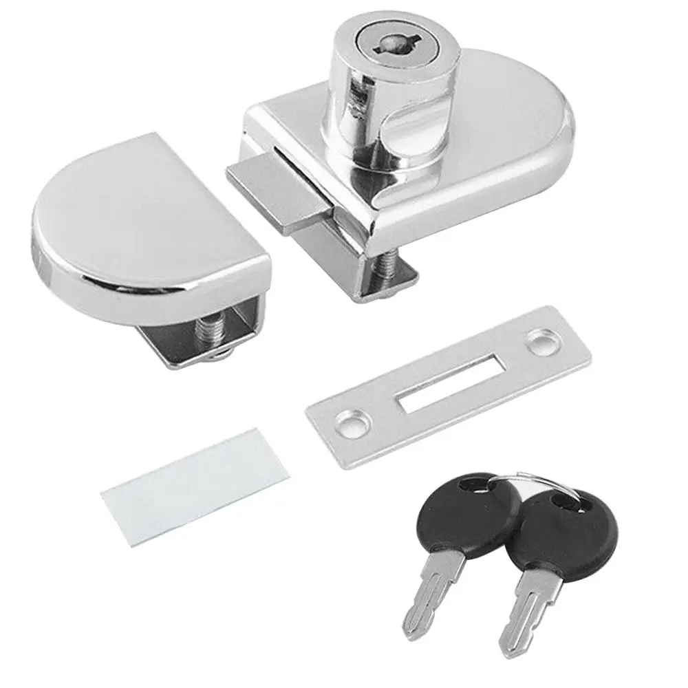 Cabinet Display Lock Hardware Double Open Sliding Security Glass Door Lock Cabinet Display Lock Cabinet Door Lock Lockset